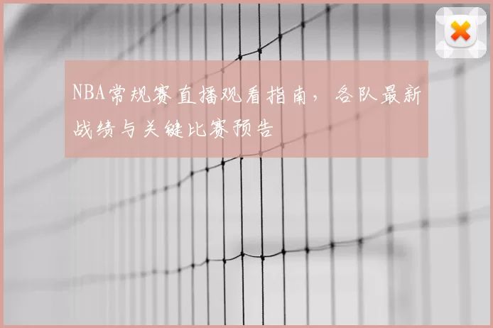 NBA常规赛直播观看指南，各队最新战绩与关键比赛预告